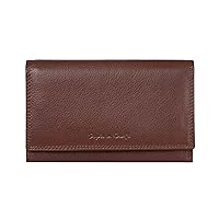 Style n Craft Women's Ladies Clutch Wallet with in High Grade Brown Full Grain Leather with RFID Protection