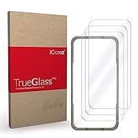 iCarez Tempered Glass Screen Protector for iPhone 14 Pro 6.1-Inches 2022 [3-Pack] Tray Installation (Case Friendly) Easy Apply