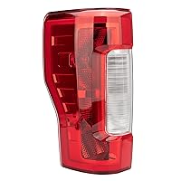 Left Driver Side Rear Tail Light Assembly Compatible With 2017-2019 Ford F-250 F-350 Super Duty Tail Light Rear Brake Lamps Replacement Taillights (w/o Blind Spot) (w/o LED)