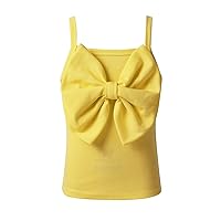 iiniim Infant Toddler Girls Spaghetti Shoulder Straps Tank Top Camisole Cotton Oversized Bowknot Summer Casual Daily wear