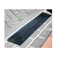 - 0.8-4.5 cm Rise Rubber Wheelchair Ramp, Cuttable Threshold Ramp, Outdoor Step Curb Ramps, Non-Skid Door Openings Mat for Driveway, Sidewalk, Sweeping Robot/90X8X0.8Cm(35.4X3.1X0.3Inch)