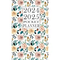 Pocket Planner 2024-2025: Small 2-Year Monthly Planner for Purse / From January 2024 To December 2025: 24 Months / Floral Cover