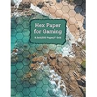 RPG Hex Paper for Planning and Designing Wargaming Terrain: 1 Inch Hexagonal Grid Paper for Map Drawing RPG Hex Paper for Planning and Designing Wargaming Terrain: 1 Inch Hexagonal Grid Paper for Map Drawing Paperback