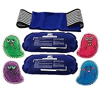 3 Piece Ice Pack Set and Kids 4 Piece Ghosts Ice Packs for Boo Boos