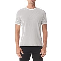 Men's Amalfi Crew Neck Shirt - Black & White