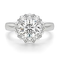 3 CT Round Moissanite Engagement Ring 10K 14K 18K Solid Gold Moissanite Diamond Ring 925 Sterling Silver Solitaire Engagement Ring Wedding Ring for Women