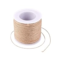 LiQunSweet 100m/328ft Hemp Cord Hemp Rope String Twine Beading Material 1 Ply for Jewelry Making DIY Craftings Wall Hanging Art Project Home Party Decoration - 1mm