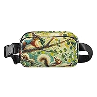 Cross Body Fanny Pack Cute-squirrel-on-tree Fashion Waist Packs Unisex Belt Bag