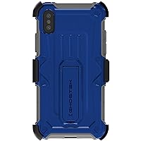 Ghostek Iron Armor iPhone X/iPhone Xs Rugged Case with Belt Clip Holster and Kickstand (Blue)