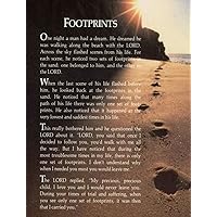bribase shop Inspirational Footprints Poem in the Sand Poster 32 inch x 24 inch/17 inch x 13 inch