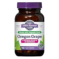 Oregon's Wild Harvest, Certified Organic Oregon Grape, Berberine Supplement, 1140 mg, 90 Count