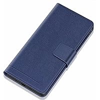 Flip Case for iPhone 13Mini /13/13 Pro/13 Pro Max, Genuine Leather Wallet Case Card Slots Kickstand TPU Shockproof Magnetic Protective Folio Cover (Color : Blue, Size : 13pro 6.1
