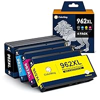Remanufactured Ink Cartridge Replacement for HP 962XL 962 XL for HP OfficeJet Pro 9015 9025 9010 9018 9020 9012 Printer HP962 962 XL 962XL Ink (4 Combo Pack)