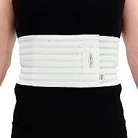 ITA-MED Breathable Elastic Rib Brace for Men, Ideal Compression Support Wrap/Belt for Broken, Cracked, Dislocated & Fractured Ribs, Made In USA (White, Large)