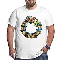 Ouroboros Quetzalcoatl Feathered Serpent Aztec Mayan Big Size Men's T-Shirt Mens Soft Shirts T-Shirt Sleeve T-Shirt