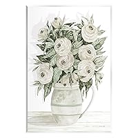 Stupell Industries White Ranunculus Blossoms Flower Vase Wood Wall Art, Design by Cindy Jacobs