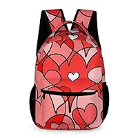 Abstract Love Heart Background Travel Laptop Backpack Durable Computer Bag Daypack for Men Women