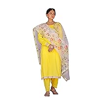 Women's Solid Rayon Casual Wear Lightweight and Comfortable Kurta with Organza Dupatta Set (V_901)