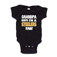Baby's My Grandpa Says I'm a Steelers Fan Bodysuit, Baby Steelers Fan