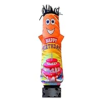 LookOurWay Mini Air Dancers Inflatable Tube Man Set Desktop Size, Happy Birthday