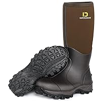 DRYCODE Rubber Boots for Men and Women, Waterproof 6mm Warm Rubber Neoprene Boots, Outdoor Rain Boot, Black, Size 5-14