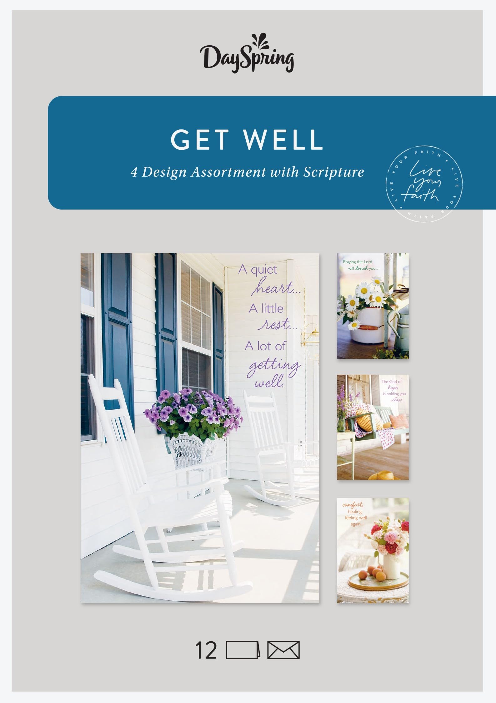 Dayspring Get Well - Inspirational Boxed Cards - Sunny Days