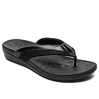 Soft Arch Support Comfortable Sandals for Womens, Best Summer Dress Flip FLops with Cushion Memory Foam, Outdoor Walking Slippers for Plantar Fasciitis