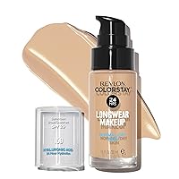 Liquid Foundation, ColorStay Face Makeup for Normal and Dry Skin, Longwear Full Coverage with Matte Finish, Oil Free, 150 Buff, 1.0 Oz