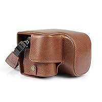 Mega Gear Genuine Leather Camera Case for Sony Alpha a6700 (16-50mm) - Stylish and Protective - Brown