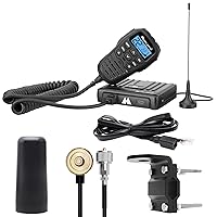 Midland – MXT275VP4-15 Watt GMRS MicroMobile® Two-Way Radio - ATVs UTVs and Other Off-Road Vehicles - Overlanding Gear - Extended 3dB gain Roll Bar Mount Antenna Microphone Extension Cable