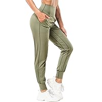 LEINIDINA Women’s Jogger Pants High Waisted Sweatpants with Pockets Tapered Casual Lounge Pants Loose Track Cuff Leggings