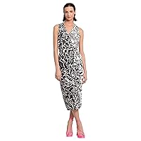 Donna Morgan Women's Sleeveless Midi Wrap Dress Occasion Event Career Desk to Dinner Guest of