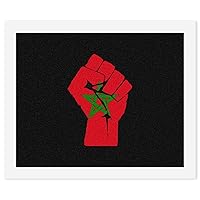 Raised Fist Morocco Flag Adult Paint by Number Kits Personalized Adults Digital Oil Painting Kits with Paints and Brushes Creative Gift