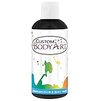 8-ounce Black Water Based Airbrush Body Art & Face Paint