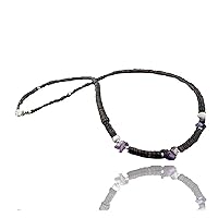 $250Tag Certified Silver Navajo Graduated Amethyst Native Necklace 370793445828 Made by Loma Siiva