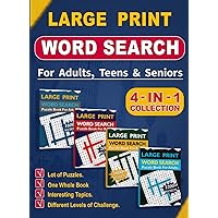 Word Search for Adults ( Large Print ): Large Print Word Search Puzzle Book for Seniors, Adults & Teens. Themed Word Find Puzzles. Activity Book & Brain Games for Adults