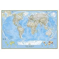 National Geographic World Wall Map - Classic - Laminated (43.5 x 30.5 in) (National Geographic Reference Map) National Geographic World Wall Map - Classic - Laminated (43.5 x 30.5 in) (National Geographic Reference Map) Map