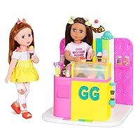 Glitter Girls – 79-pc Ice Cream Shop Playset – Play Food Treats, Candy Jars, and Storage Shelves – 14-inch Doll Accessories for Kids Ages 3 and Up – Children’s Toys