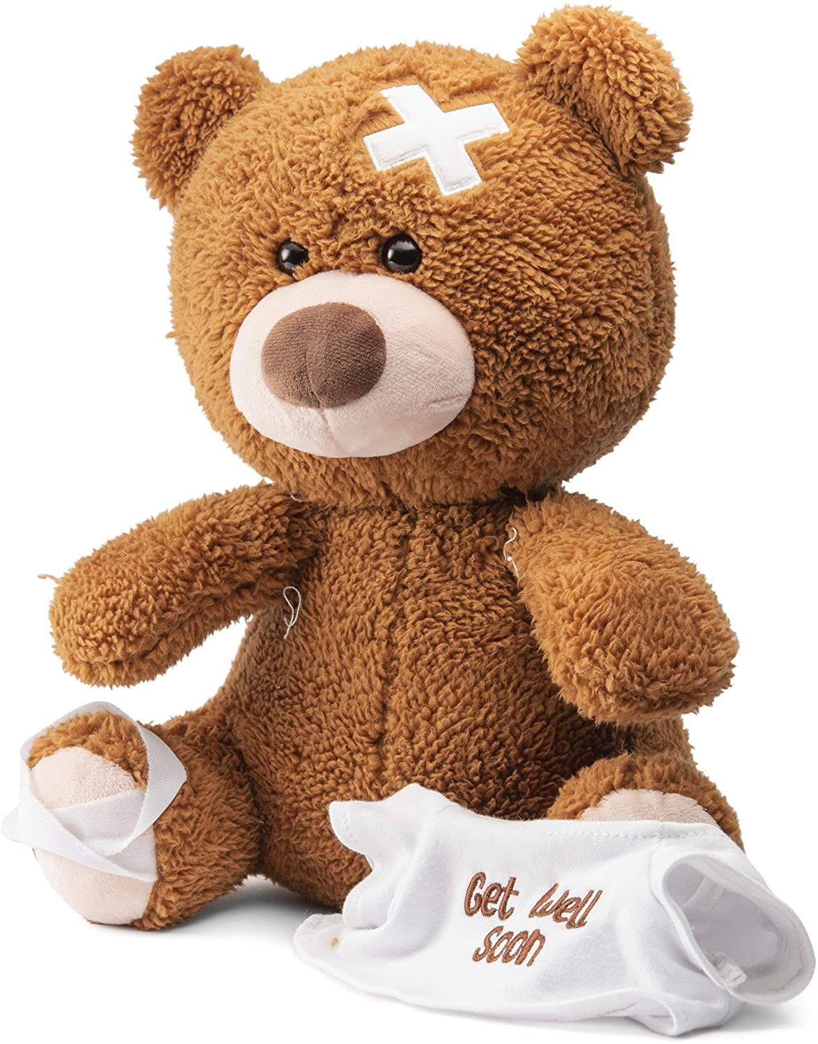 PREXTEX 12-Inch Get Well Soon Plush Bear - Soft Stuffed Teddy Bear - Get Well Soon Gifts for Kids Stuffed Animals - Get Well Soon Stuffed Toy - Get Well Soon Teddy Bear Plush - Get Well Gift