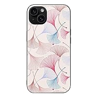 Ginkgo Biloba Leaves Printed Phone Case Compatible for iPhone 15/iPhone 15 Plus/iPhone 15 Pro/iPhone 15 Pro Max Glass Protector Cover