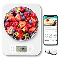 Smart Food Scale - Food Scales Digital Weight Grams and Oz with Nutritional Calculator, Marco Scale for Weight Loss, 0.1oz-11lb Kitchen Scales for Food Ounces, Calorie Scale for Diet, Keto, Diabetics