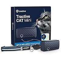 GPS Tracker & Health Monitoring for Cats (6.5 lbs+) - Market Leading Pet GPS Location Tracker | Wellness & Escape Alerts | Waterproof | Works with Any Collar (Dark Blue)