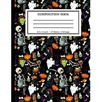 Composition Notebook : Halloween Wide Ruled Black Graffiti Notebook | Lined Journal