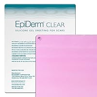 Epi-Derm Keloid Large Sheets, Silicone Gel Sheeting for Scars, Ideal for C-Section, Tummy Tuck, Hysterectomy & Cardiac Surgery Scars, Premium Grade Scar Sheets, Reusable 11x15.75 in - Clear