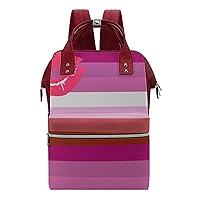 Lipstick Lesbian Pride Flag Diaper Bag for Women Large Capacity Daypack Waterproof Mommy Bag Travel Laptop Backpack