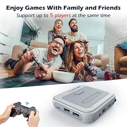 Kinhank Super Console X Retro Video Game Console Built in 95,000+ Classic Games,Emulator Console for 4K TV Support HD Output, Up to 5 Players,LAN/WiFi,Gifts for Men Who Have Everything,2 Gamepads