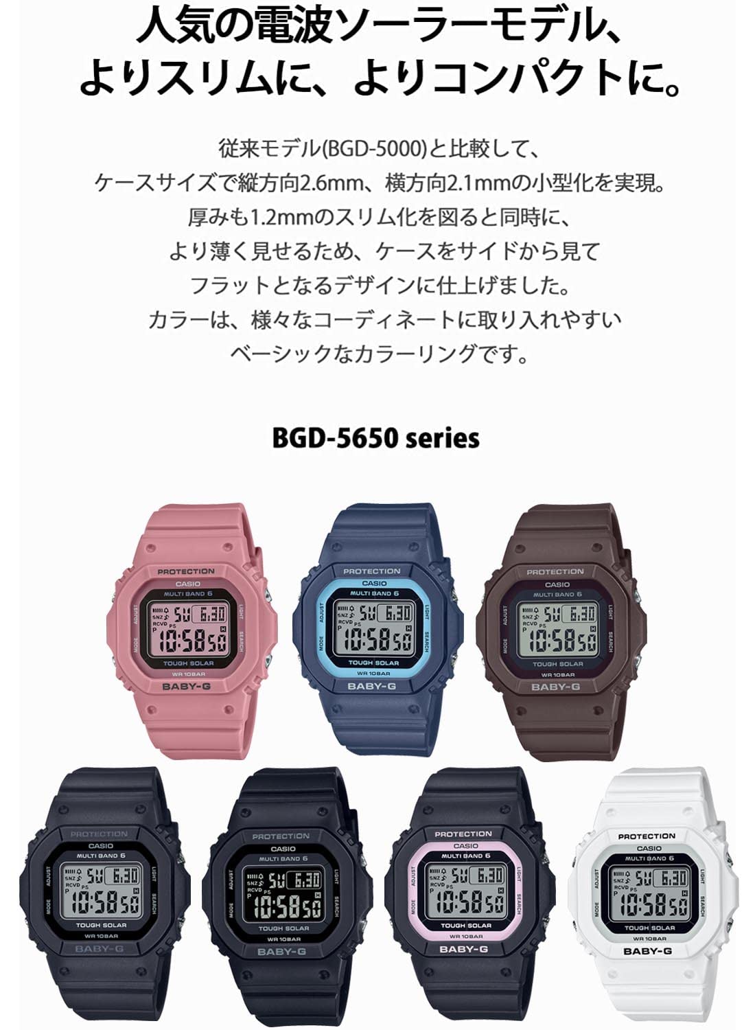 Casio BGD-5650-1CJF [Baby-G Square Model] Watch Japan Import May 2023 Model