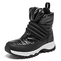 Boys Girls Kids Cute Snow Boots Waterproof Slip Resistant Outdoor Winter Boots Shoes Little Kid/Big Kid