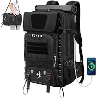 Travel Backpack, Carry-on Multi-Purpose Laptop Backpack,Tactical Backpack Luggage Fit Convertible Backpack 600D Polyester Water Resistant, Hiking Backpack for Men and Women(Black)