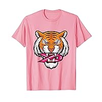 Breast Cancer Awareness Shirts Tiger Pink Ribbon Tiger Pink Ribbon Breast Cancer Awareness Animal Warrior T-Shirt
